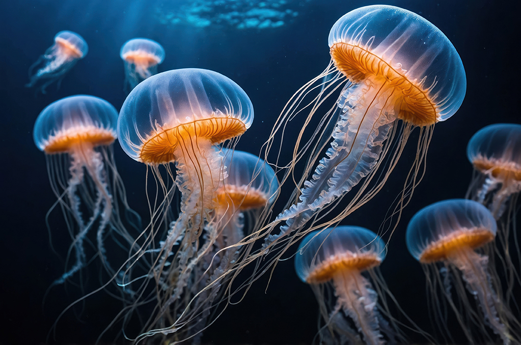 Floating Jellyfish in Mallorca